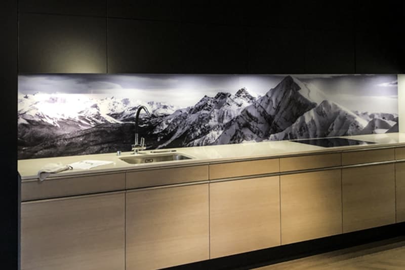 Küchenrückwand aus Glas bedruckt