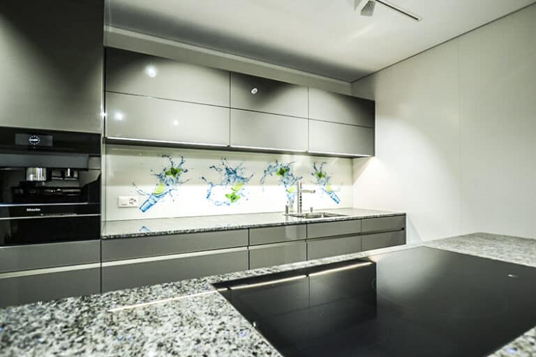 Küchenrückwand aus Glas bedruckt